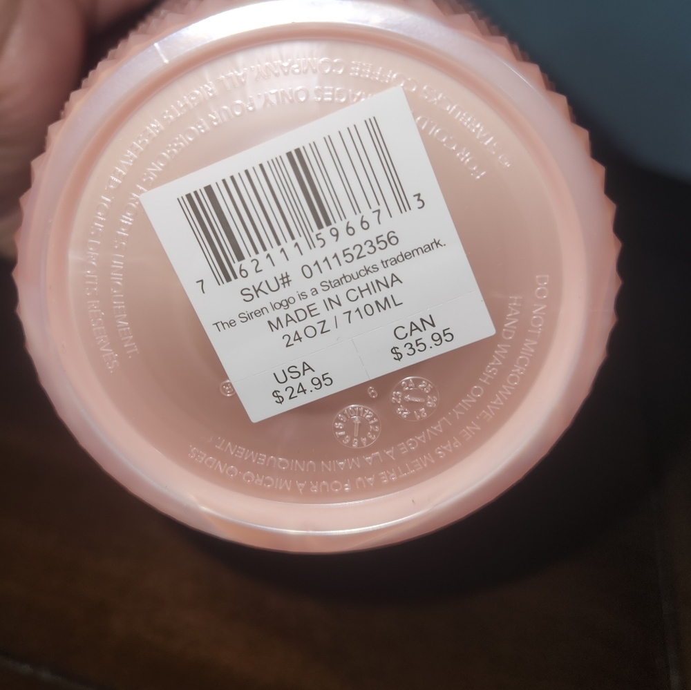 NEW STARBUCKS 2022 Valentine’s Soft Touch Pink Studded Venti 24oz Tumbler - Picture 6 of 8